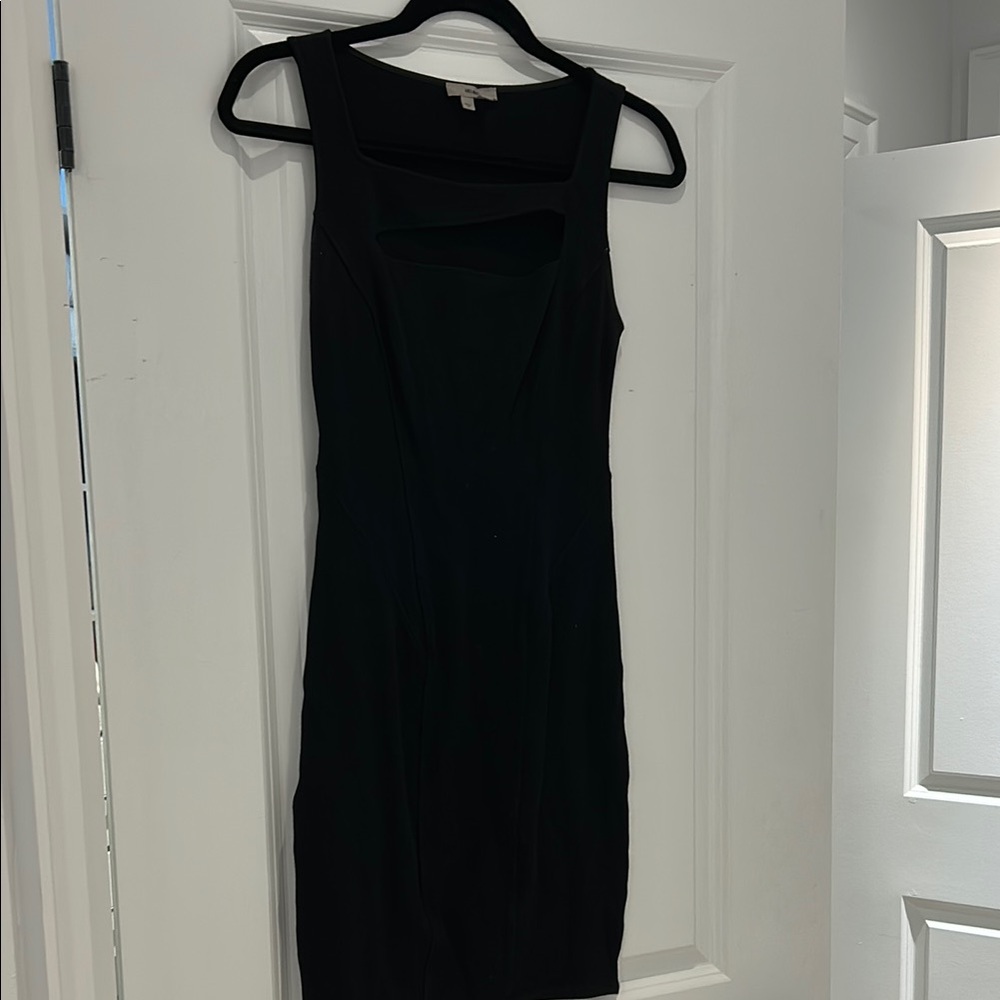 Helmut Lang Black Sheath Midi Cocktail Dress